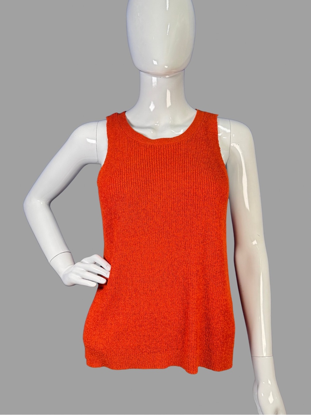 Calvin Klein Women’s Orange Sleeveless Knit Tank Top